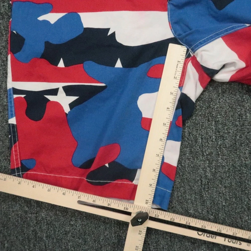 Polo Ralph‎ Lauren Shorts Mens 31 Red White Blue Camo Stars Relaxed Fit Chino